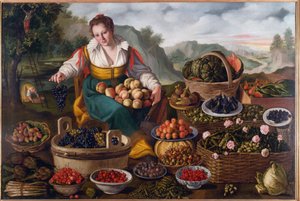 果物売り、1578-81 作： Vincenzo Campi