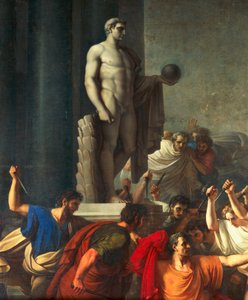 カエサルの死、前44年3月15日 作： Vincenzo Camuccini
