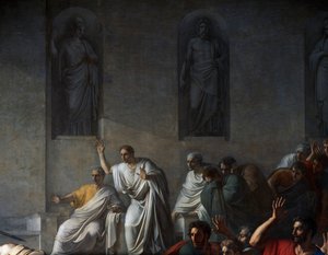 カエサルの死、前44年3月15日 作： Vincenzo Camuccini