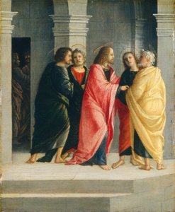 過越の祭りの準備をペテロとヨハネに命じるキリスト、1504年。 作： Vincenzo Civerchio