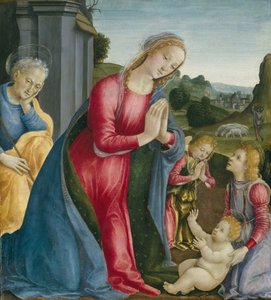 キリストの子供の崇拝、c。 1490年。