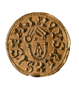 7世紀にスペインのタラコで鋳造されたシセナンド王のトレミシス（またはトリエンス）（コイン 作： Visigothic