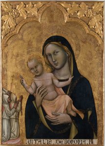 鞭打ちの聖母、1350年頃。 作： Vitale da Bologna