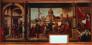 ブルターニュ宮廷へのイギリス大使の到着（絵画） 作： Vittore Carpaccio