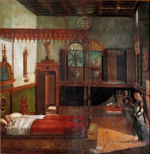 聖ウルスラの人生のサイクル：聖ウルスラの夢。(絵画 作： Vittore Carpaccio