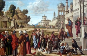 ドイツ語：Die Weihe des Heiligen Stephanus zum Diakon 聖ステファノスの助祭奉献式 作： ヴィットーレカルパッチョ