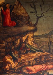 ゲッセマネの園でのイエスまたは園での祈り 作： Vittore Carpaccio