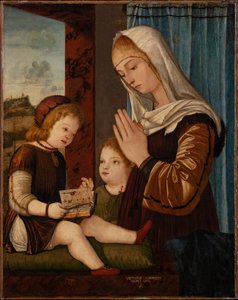 幼子聖ヨハネを伴う聖母子 作： Vittore Carpaccio