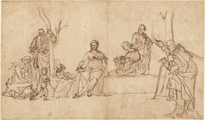 風景の中の聖人と聖母子 (Sacra Conversazione) 作： Vittore Carpaccio