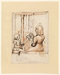 聖母マリアが幼児のキリストに朗読 作： Vittore Carpaccio