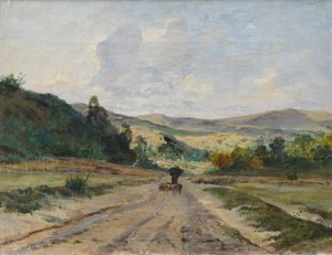 ロッツォーロでは牧草地に戻る 作： Vittorio Avondo