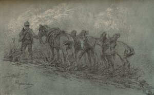 Vittorio Guaccimanni、c1900によるチョーク研究 作： Vittorio Guaccimanni