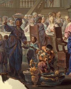 ヴィットリオ・マリア・ビガーリ（1692-1776）作「カナの婚礼」（詳細 作： Vittorio Maria Bigari