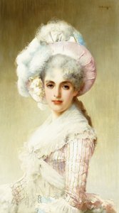 ピンクのエレガントな女性 作： Vittorio Matteo Corcos