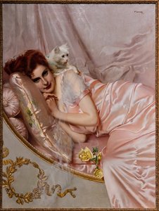 ソファーで 作： Vittorio Matteo Corcos
