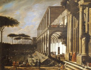 ヴィヴィアーノ・コダッツィ作「ポッジョーレ荘での饗宴」（1604年頃～1670年頃 作： Viviano Codazzi