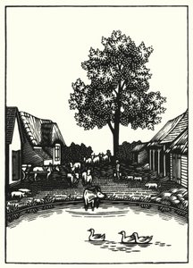 トーマス・ハーディの「Tess Of The DUrbervilles」のイラスト（彫刻）。 作： Vivien Gribble