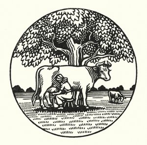 トーマス・ハーディの「Tess Of The DUrbervilles」のイラスト（彫刻）。 作： Vivien Gribble