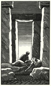 トーマス・ハーディの「Tess Of The DUrbervilles」のイラスト（彫刻）。 作： Vivien Gribble