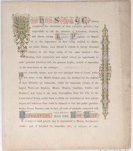 Mrs. Henry Southgate & Co., Book Sellers のトレード カード、19 世紀。 作： Vizetelly and Company