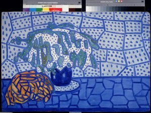 ウラジーミル・ダビドヴィッチ・ブルリューク（ブルリューク）作「静物画」（1886-1917） 1909-1910年 個人蔵 作： Vladimir Davidovich Burliuk