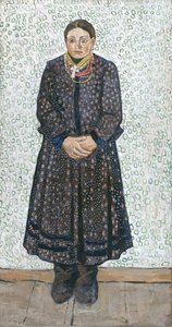 ウクライナの農民女性、1910-1911年 作： Vladimir Davidovich Burliuk