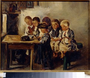 愛人を待ってください。 （先生を待っています）。 Vladimir Yegorovich Makovsky（Makovsky、Makovskij）（1846-1920）による絵画、キャンバスに油彩 作： Vladimir Egorovic Makovsky