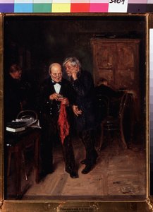 自信。 Peinture de Vladimir Yegorovich Makovski (Makovsky, Makovskij) (1846-1920), huile sur toile 作： Vladimir Egorovic Makovsky