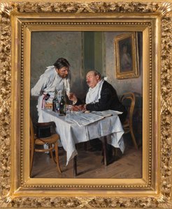 マコウスキー、ウラジーミル・イェゴロヴィッチ（1846-1920）についてのレストランにて 作： Vladimir Egorovic Makovsky