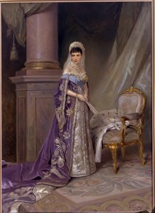 インペラトリス マリー フョードロヴナ、デンマークのダグマー王女 (1847-1928) の肖像画。 Vladimir Yegorovich Makovski（Makovsky、Makovskij）（1846-1920）による絵画 作： Vladimir Egorovic Makovsky