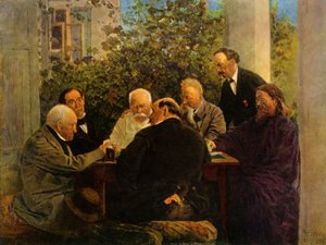 カードゲーム、19世紀後半から20世紀初頭、1965年。 作： Vladimir Egorovic Makovsky