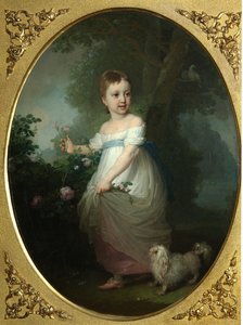 子供の頃のエレナ・ナリシキナの肖像、1790年代初頭 作： Vladimir Lukich Borovikovsky