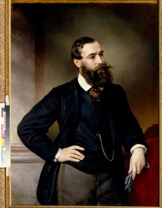 法学者で哲学者のボリス・ニコライエヴィッチ・チチェリン（チチェリン）（1828-1904）の肖像 - ウラジミール・オシポヴィッチ・シャーウッド（シェルヴド）（1832-1897）による絵画、キャンバスに油彩（117x83 cm）、19世紀後半 - （法学者と政治哲学ボー 作： Vladimir Ossipovitch Sherwood