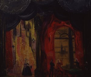 P. チャイコフスキーによるオペラ「スペードの女王」の舞台デザイン、1944 年 作： Vladimir Vladimirovich Dmitriyev