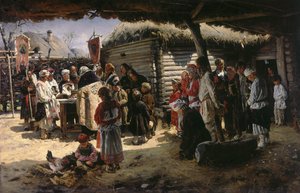 復活祭の祈り」、1887～1888年。 作： Vladimir Yegorovich Makovsky