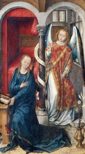受胎告知、Vrancke van der Stockt 作 (1420 年以前 - 1495 年頃) 作： Vrancke van der Stockt