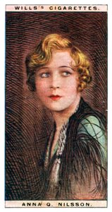 アンナ・キレンティア・ニルソン1888-1974、スウェーデン生まれのアメリカ人女優、1928。 作： WD and HO Wills