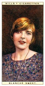 ブランシュ・スウィート1896-1986、アメリカの女優、1928。 作： WD and HO Wills