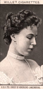 HRH、PSS。ホーエンローエランゲンブールのアーネスト、1908年。 作： WD and HO Wills