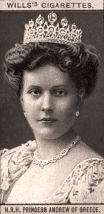 ギリシャのアンドリュー王女、1908年。 作： WD and HO Wills