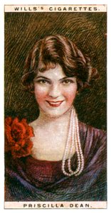 プリシラディーン1896〜1987年、アメリカの女優、1928年。 作： WD and HO Wills