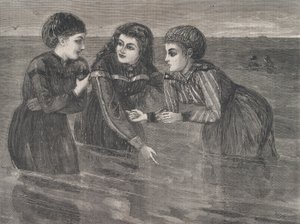 ロングブランチでの海水浴 ああ、毎週土曜日は寒いね、第三巻、新連載...、1871年8月26日。 作： W.H. Morse