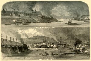 南ピッツバーグとアレガニー市」、1874年。   作： W.H. Morse