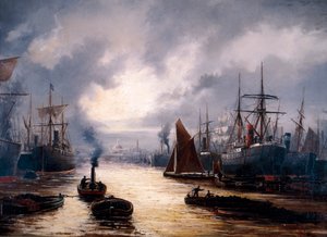 ロンドンのプール、1892 作： WJ Baker