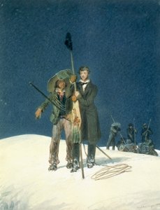 チャールズフェローズ、ウィリアムハウズ、サミットにバトンを植える 作： W.S. Hastings