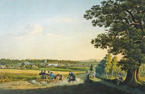 カール・アウグスト・リッヒャー（1770-1848）が彫刻したアルタルデンスレーベンの眺め（水彩画付き彫刻） 作： W. (after) Behrendsen