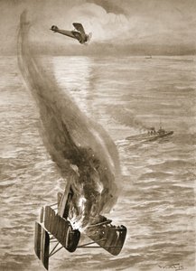 ベルギー沿岸沖のフライト副中尉によるドイツの水上飛行機の破壊 作： W. Avis