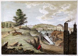 グリーンフィールドブラスミル、ホリウェル近く、フリントシャー、ウェールズ、1792 作： W. C. Wilson
