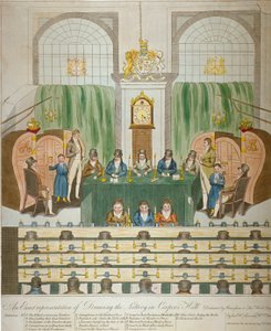 宝くじの抽選、クーパーズ ホール、シティ オブ ロンドン、1803 年 作： W Charles