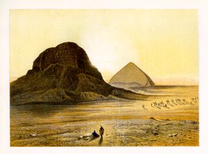 エジプト、ダシュールのレンガのピラミッド、c1870。 作： W. Dickens